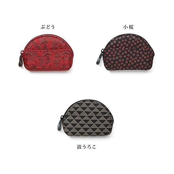 INDEN-YA Genuine Leather "Yama-gata" Zipper Coin Case