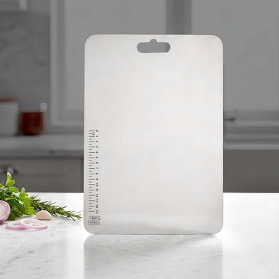 Large Stainless Steel Cutting Board for Kitchen//Round Edges 36 X 25 Cm