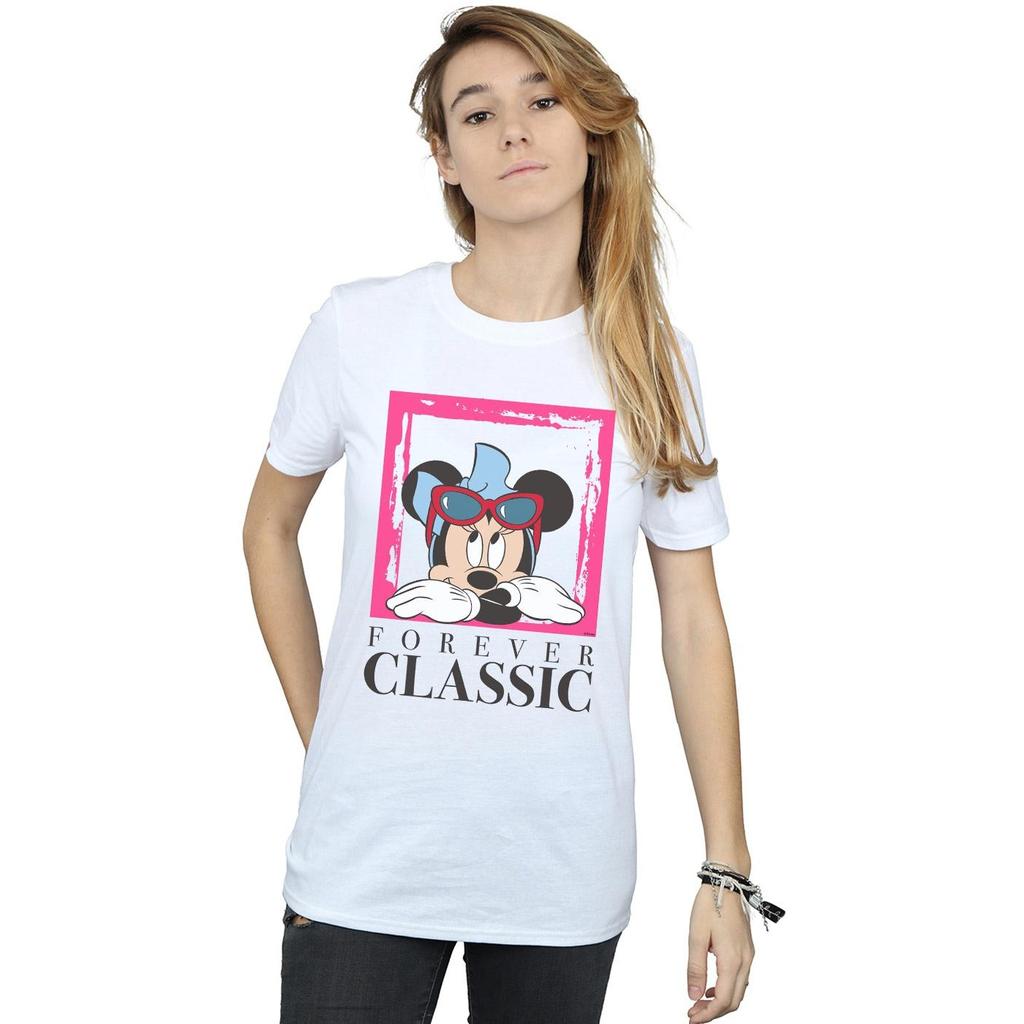 Disney Womens/Ladies Minnie Mouse Forever Classic Cotton Boyfriend T-Shirt