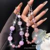 New Glitter Bead Phone Chain Disco Crystal Bead Phone Chain Korean Style Rhinestone Ball Phone Case Hanging Chain Short Wholesale