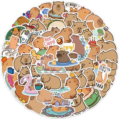 50pcs Cute Capybara Animals Cartoon Graffiti Stickers DIY Phone Guitar Laptop Notebook Suitcase Cup Waterproof Sticker Kids Toy