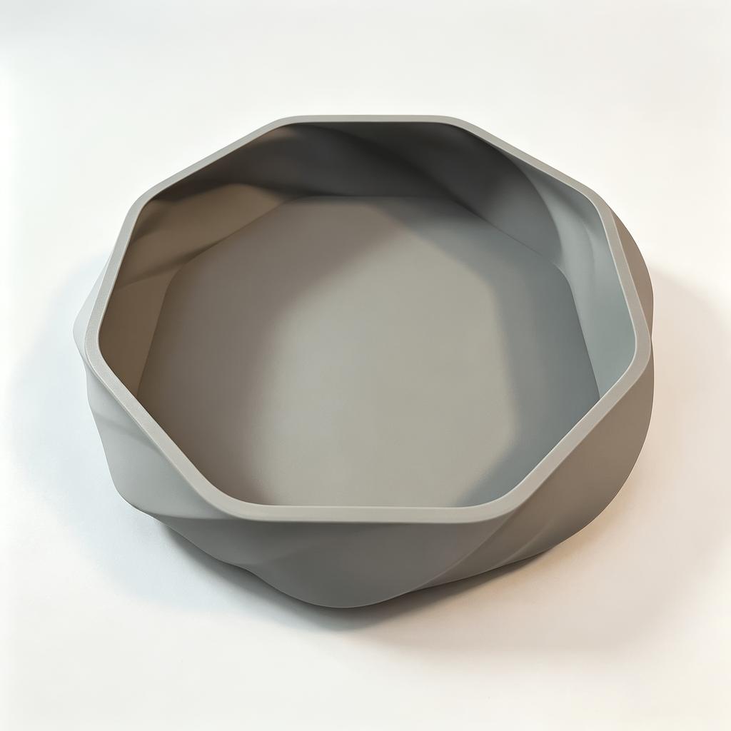 Smooth Swirl Storage Tray, 3D Printed Matte Decorative Tray, Multifunctional Desktop Organizer, for Keys, Small Additions