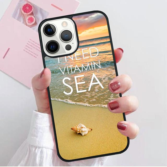 Summer Beach Love Coque Shell For iPhone 17 Air 15 16 14 13 12 Pro Max 11 Pro Max Plus Phone Case Cover