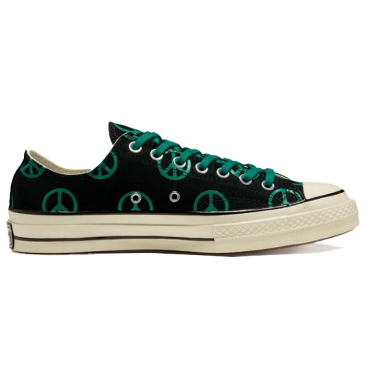 Converse 1970s Unleash Peace Low Top Canvas Sneakers Unisex Sneakers Black Green 167915C