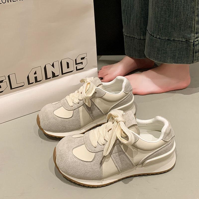 Stygge søte Forrest Gump sportspappa-sko dameplattform vår ny chic nisjedesign student vaffelsko