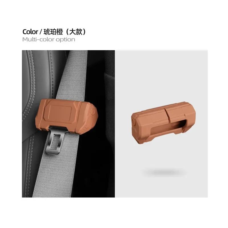 Car Silicone Safety Belt Buckle Covers Seat Clip Frame For Subaru XV Forester BRZ Outback Legacy Interior Accessories