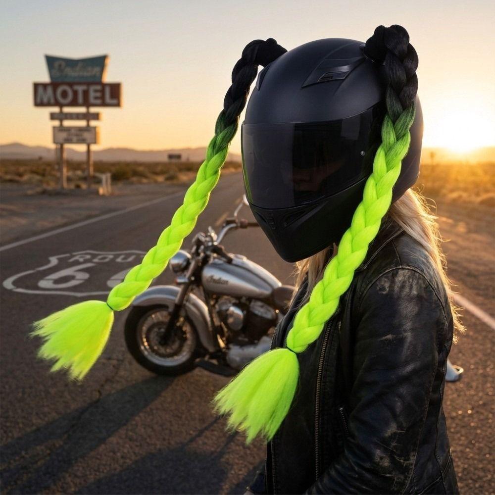 2 Stück/Paar Helme Dekor Motorradhelm Zöpfe für Moto Radfahren Skifahren