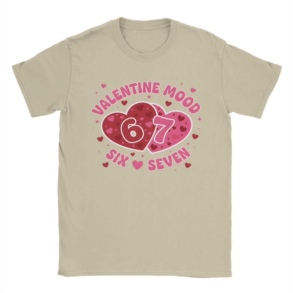 Valentine Mood 67 Meme Hearts Love TShirt Summer Trending TShirts Man Cotton Crew Neck Clothing Short Sleeve Y2K Casual Tops