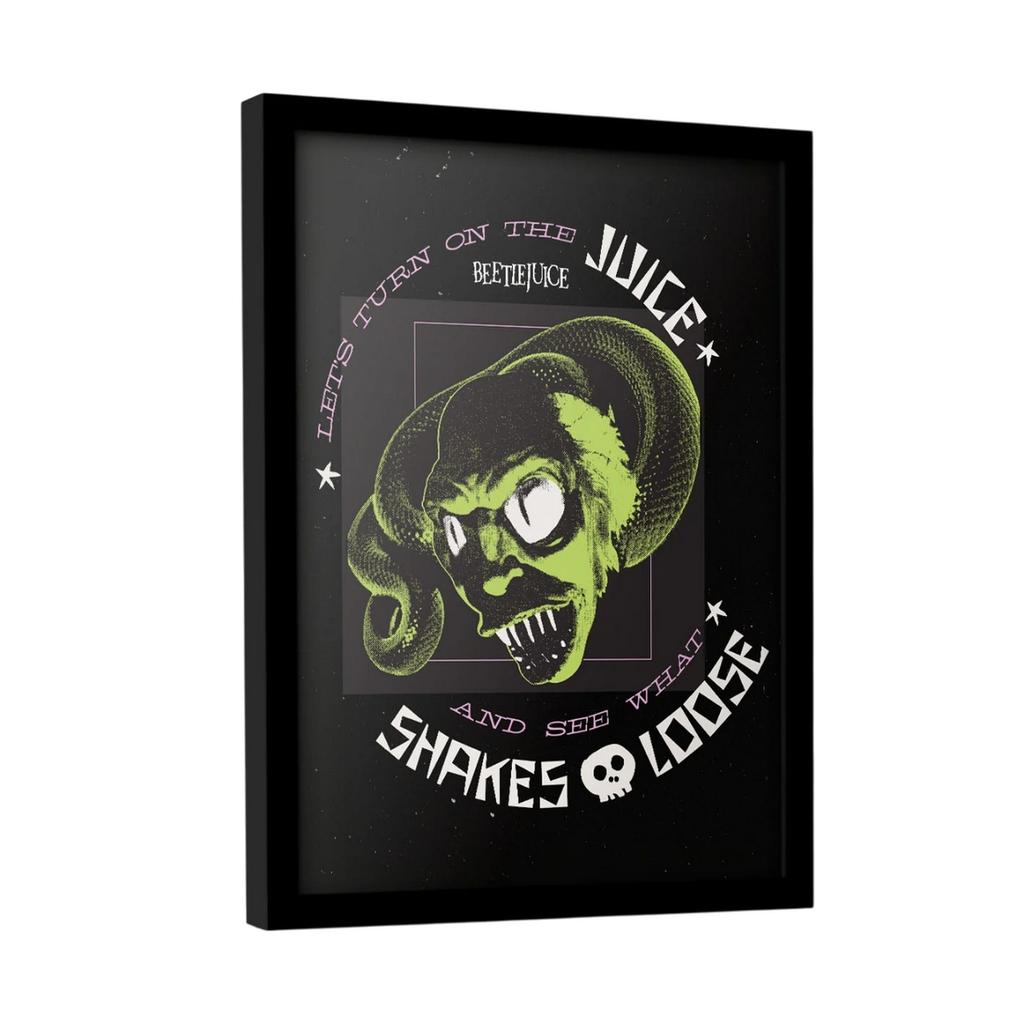 Beetlejuice Let´s Turn On The Juice Framed Poster