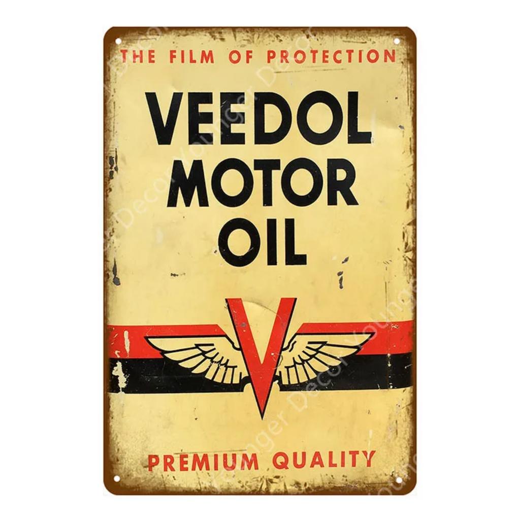 Vintage Motor Gasoline Metal Signs Tin Poster Retro Bar Pub Garage Decor Gas Station Decorative Wall Plaque