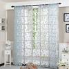 Flower Sheer Curtain Tulle Window  Voile Drape Valance 1 Panel Fabric