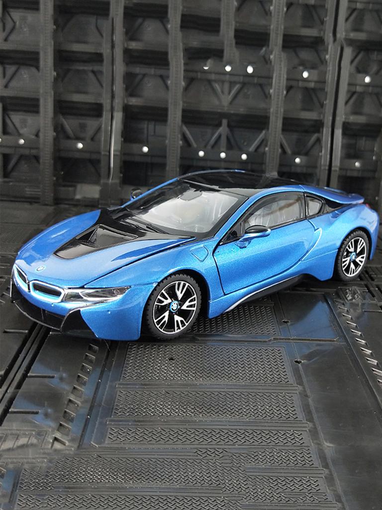 ACB1 Rastar 1:24 BMW I8 model car, zinc alloy metal decoration, collectible gift car