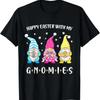 Feliz Páscoa Com Minhas Gnomies Meninas Crianças Mulheres Camiseta de Gnomo