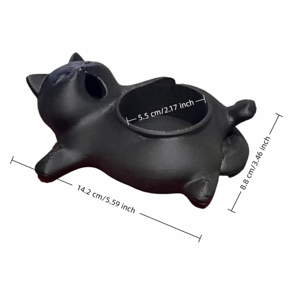 Cat-shaped Storage Box Mini Plant Pot 3D Printed Succulent Pot Funny Cat Flower Pot Tabletop