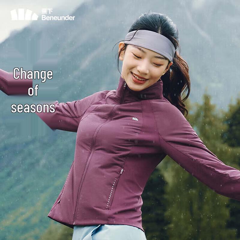 

Beneunder Women s Thermal Fleece Sports Jacket with Stowable Hood S