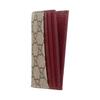 Gucci GG Supreme Logo Ceramic Effect Finish Canvas And Leather Card Holder Men Accessories Beige Dark-Brown 795230-FACQC-9858