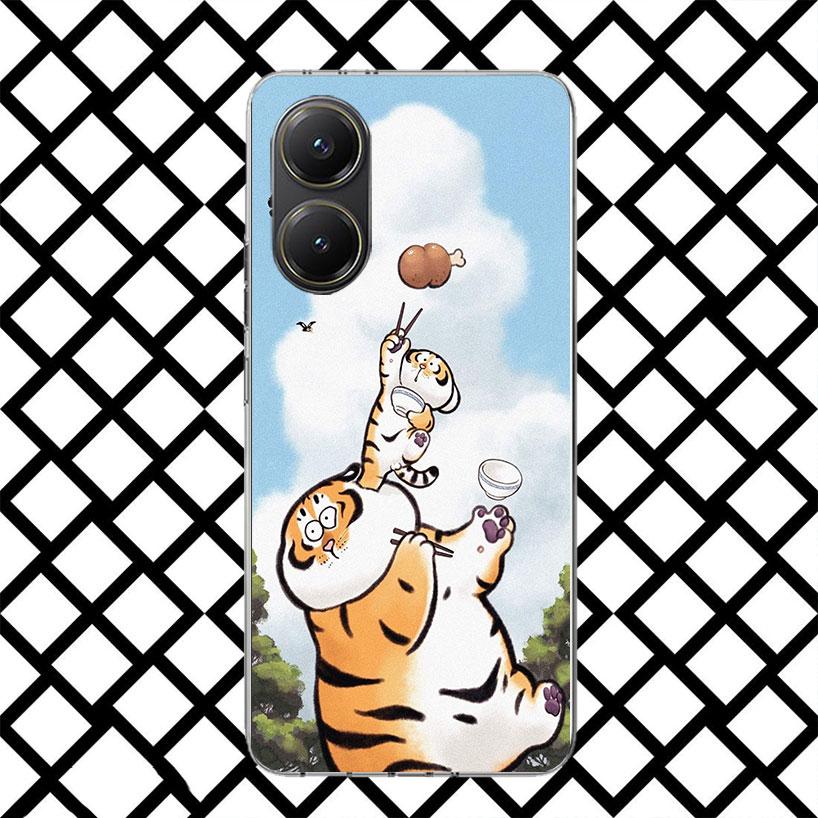 

Cartoon Fat Tiger Phone Case for Xiaomi Poco F7 Ultra X7 X6 X5 Pro X4 Gt M8 M7 Redmi 15 15C 13 13C 12 12C Soft Cover Fundas Poco Redmi 15C 4G