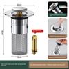 Universal Sink Drain Bounce Core Anti-Odor Press-Type Drain Accessory for Washbasin