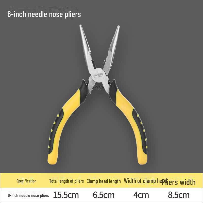 

8-дюймовые тиски, 6-дюймовые кусачки, острогубцы и плоскогубцы с косыми плоскими губками — промышленные инструменты для электриков