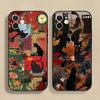 Funny Cartoon Black Cat Phone Case For iPhone 17 Air 16 E 15 14 13 12 11 Pro Max Plus Mini SE 2020 2022 Shockproof Cover Funda