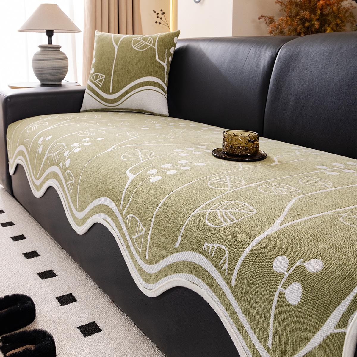 

Special-Shaped Sofa Cushion Is Universal In All Seasons New Non-Slip Seat Cushion, One-Piece Leather Straight Row Sofa Cover Cover Cloth 70*70cm