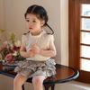 New Girls' Suit Summer Children's Dress Baby Girl Fashionable Children's Top+Skirt Two-Piece Set