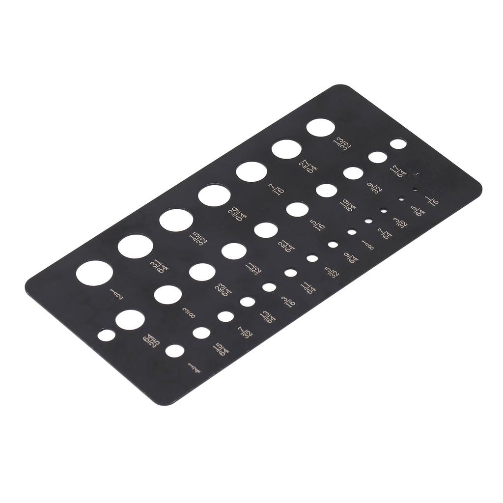 Calibru pentru Burghie cu 29 de Găuri de la 1/16 la 1/2 Inch Decimal Metric Verificator de Mărime pentru Burghie din Oțel Inoxidabil pentru O