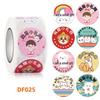 38mm Large Decorative Five-Star Round Sticker Roll - Colorful Self-Adhesive Promotional Gift Item.
