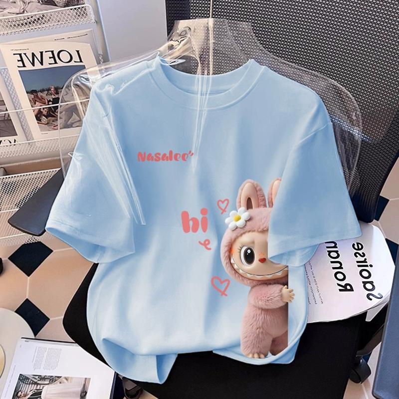 

Мультяшная графика Эльфа-монстра Лабубу Детская футболка с принтом Летняя Повседневная Женская футболка Топ Свободного Оверсайз Кроя с Коротким Рукавом Одежда 4XL