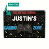 1pc Personalized Gaming Room Zone Sign Custom Name Aluminum Metal Wall Decor