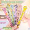 6Pcs Cartoon Children Students Ruler Kawaii Student Stationery Portable Cute Measure Tools Acrylic Ruler Office Supplies Gifts