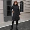 New Hooded Thick Cold-resistant Slim Long Cotton Coat