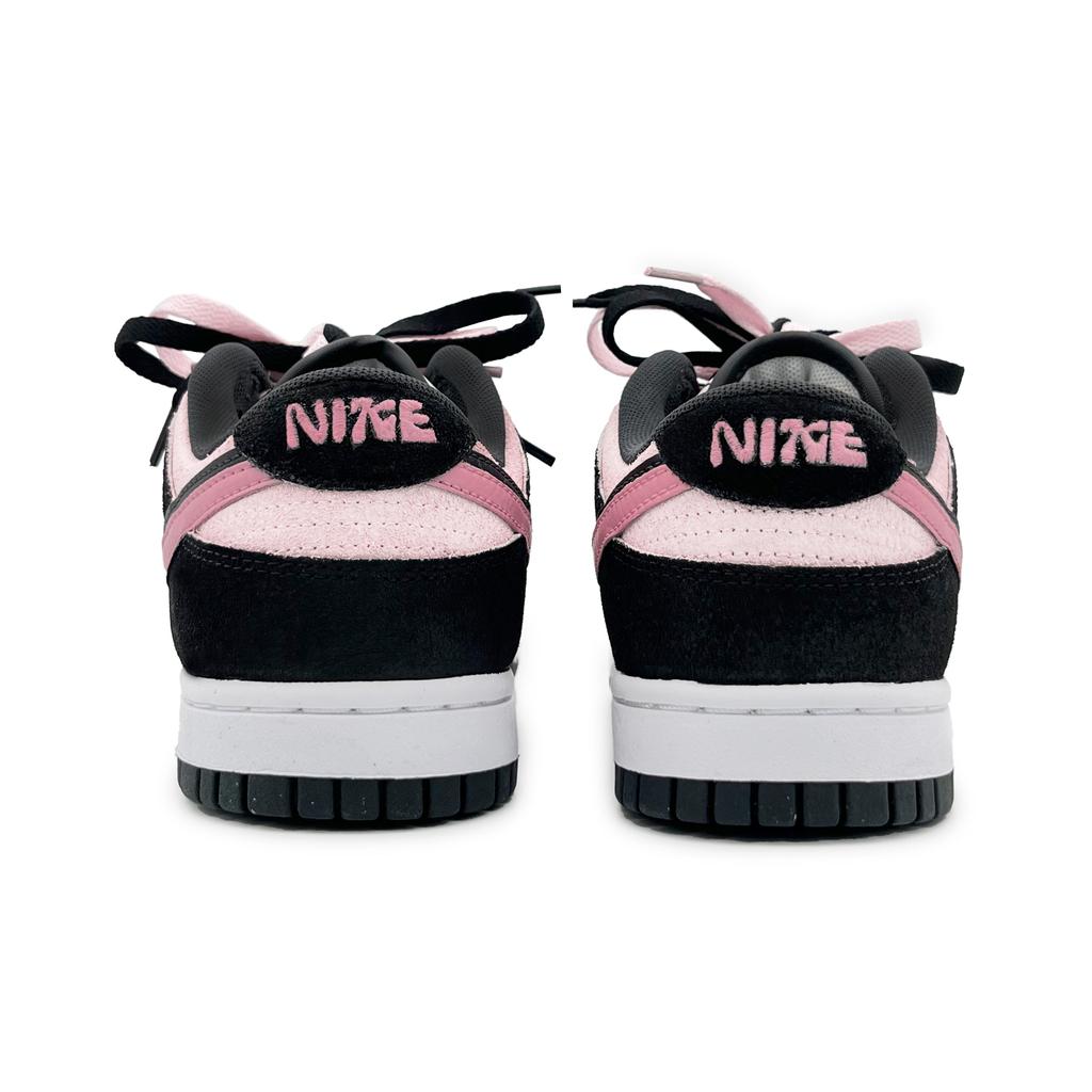 Nike Dunk Slip Resistant Abrasion Resistant Low top Skateboard Shoes Unisex Black Pink HV1800-101(Team414-)