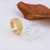 BF CLUB 925 Sterling Rings for Women Fashion Geometric Handmade Irregular Gold Dots Ring Party Christmas Gift