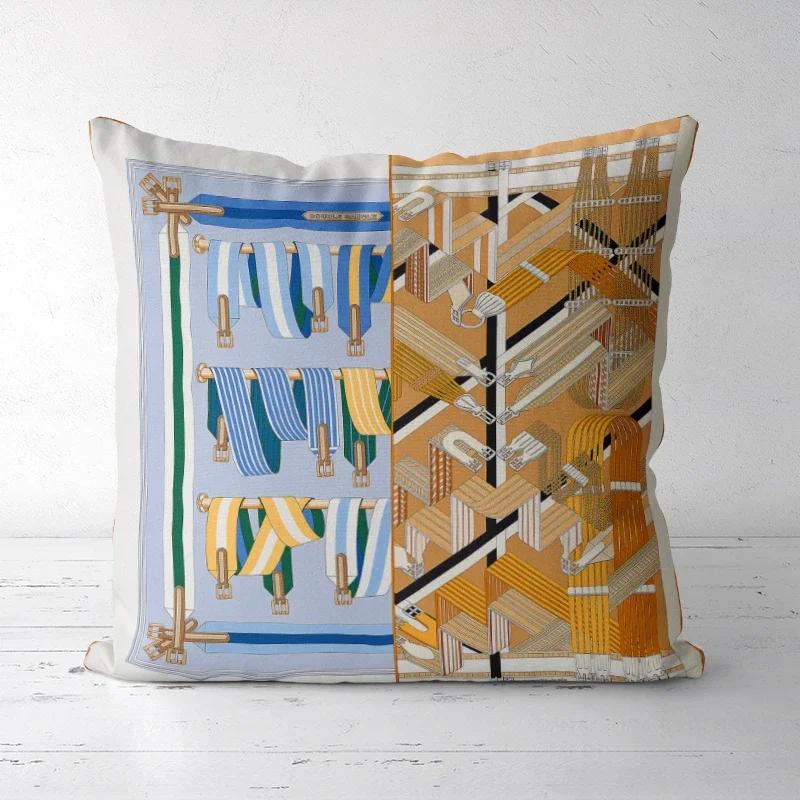 A Drop Shipping Printed Cushion Cover Decorative Pillowcases High-end Royal High Quality Thick Europe Rich Italy Design 28-#