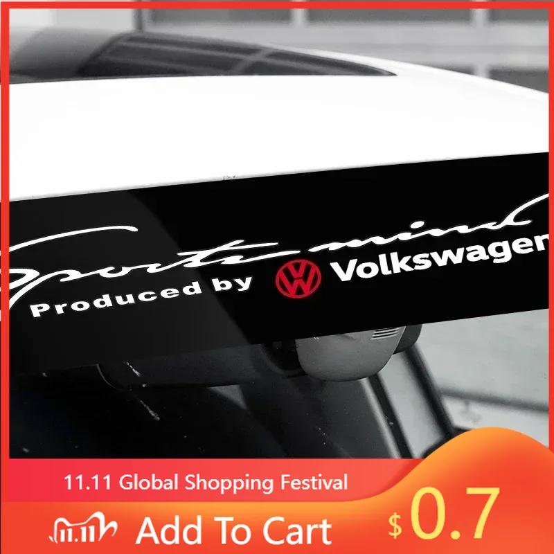 Dla VW Nowe Naklejki na Przednią Szybę Samochodową Odblaskowe Tuning Samochodowy Naklejka Winylowa Naklejki 3D Dla Volkswagen Golf-5 6 7 Lavida Polo