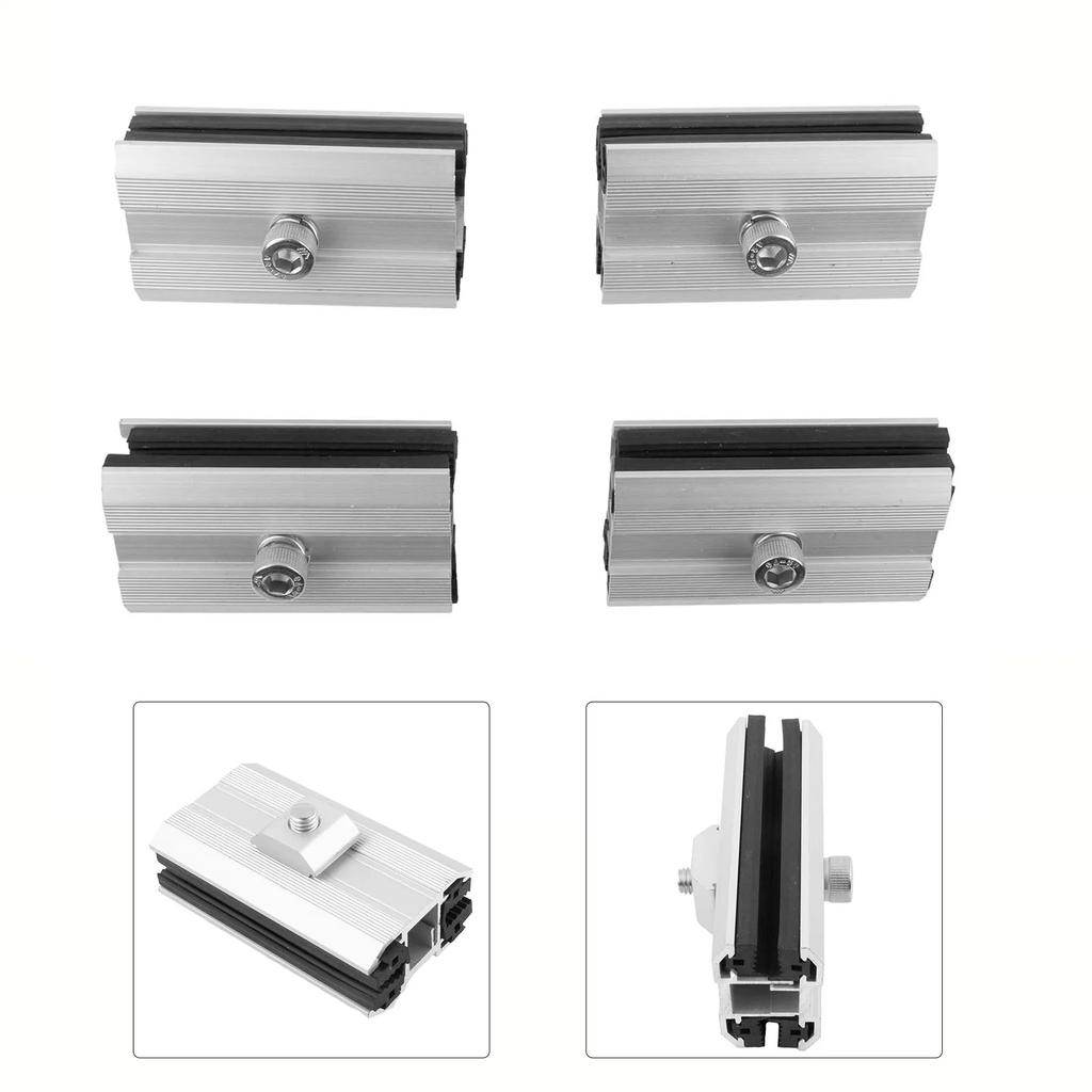 Garden Home Film Middle Clamp Solar Panel Light Weight Sliver 80*46*28.6mm Aluminum Alloy High Quality Material