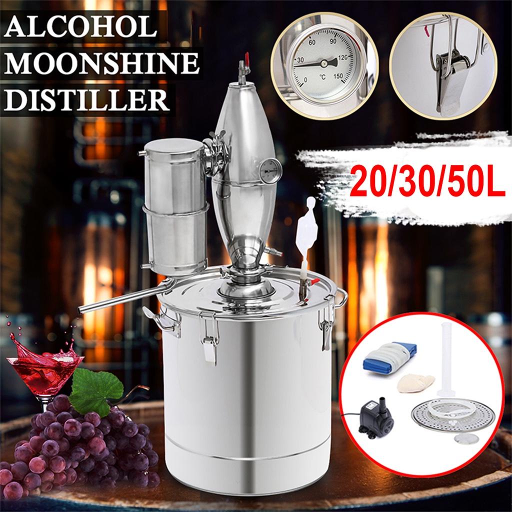 50L 304 Stainless Steel Alcohol Distiller Brew Kit Distillation Purifying Alcohol Brewing Making Alcohol Making Tools