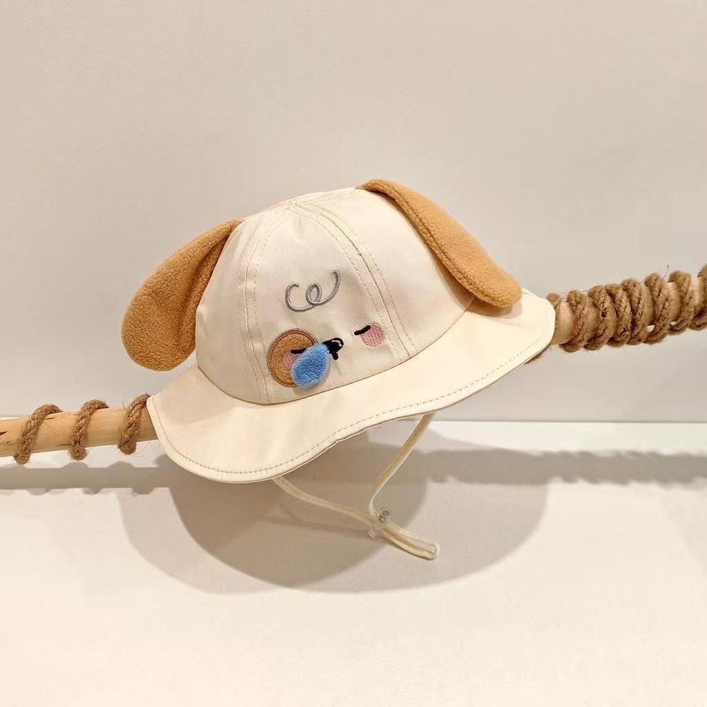 Breathable Baby Sunshade Bucket Hat - Cute Spring & Autumn Sun Protection for Boys & Girls
