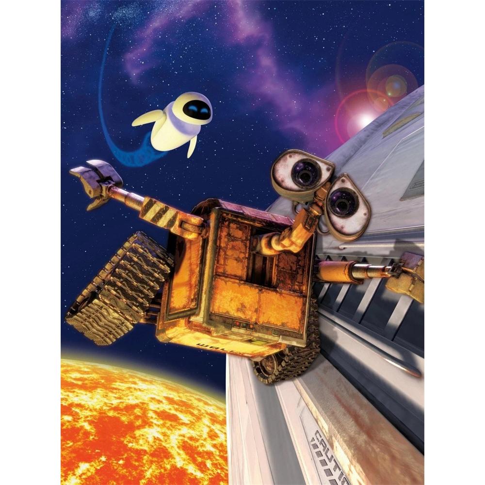 

Disney Diamond Painting WALL E EVE Space Adventure Illustration 5D DIY Diamond Painting Embroidery Set Round Diamond Art Mosaic Home Decor Round 20x30cm