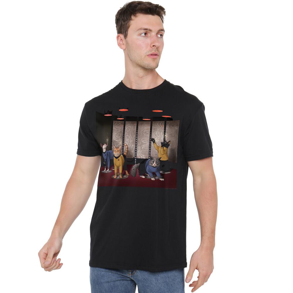 Star Trek Beam Meow Up T-Shirt S-5XL Black XXXXL