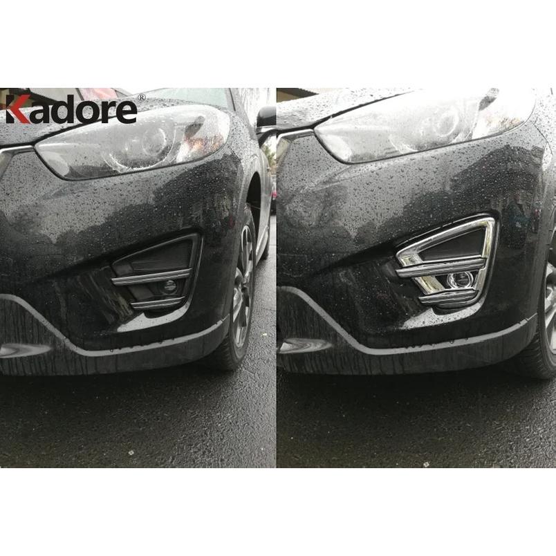 Front Fog Light Lamp Cover Trim For Mazda CX-5 CX5 Post-facelift 2016 2017 Chrome Car Head Foglight Bezel Trims Accessories