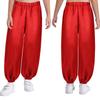 Girls Satin Bloomers Belly Dance Pants Elastic Waistband Loose Fit Solid Color Performance Outfit
