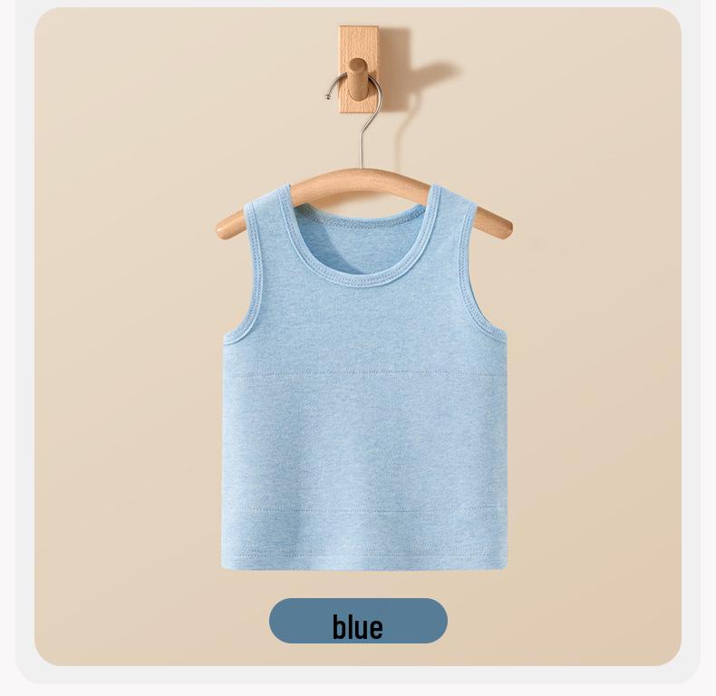 Baby Belly-Protecting Warm Vest for Boys and Girls - Cotton Shu Velvet, Ideal for Spring, Autumn, and Winter, Base Layer for Infants.