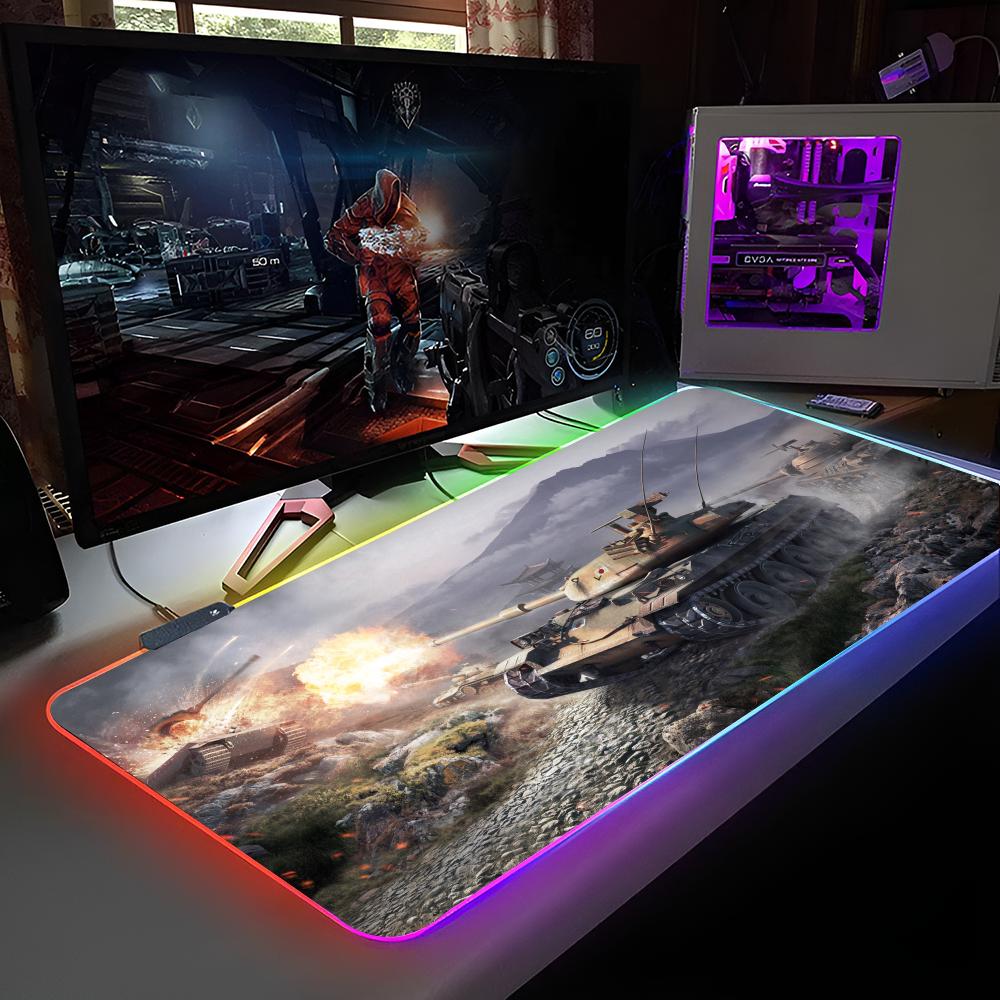 

HD W-World Of T-Tanks Mouse Pad RGB Backlit Mouse Pad Laptop Mouse Pad Laptop Gamer Computer Desk Gaming Accessories RGB600x300x3mm