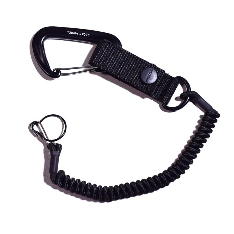 

2026 Outdoor Tactical Anti-lost Flashlight Elastic Lanyard Safety Strap Multifunction Backpack Hanging Rope Tools Keychain