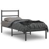 VidaXL Metal Bed Frame with Headboard Black 80x200 Cm 355356