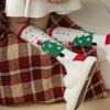 Snowflake Elk XmasTree Christmas Stocking Coral Fleece Thicken Floor Socks Fluffy Socks  For Women