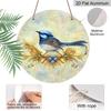 2D Flat Aluminum Wall Art in Vintage Blue Bird Design Rustic Farmhouse Style 7.87 Inches X 7.87 Inches Perfect for Gardens, Farmhouses, Cafes, Front