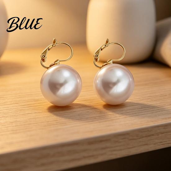 Eye-catching Earrings 1 Pair Faux Pearl Dangle for Women Gold